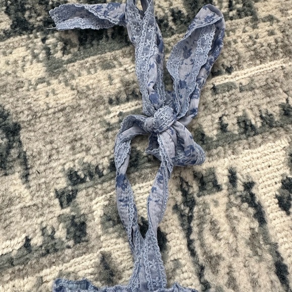 Blue Floral Mini Dress - Picture 3 of 3